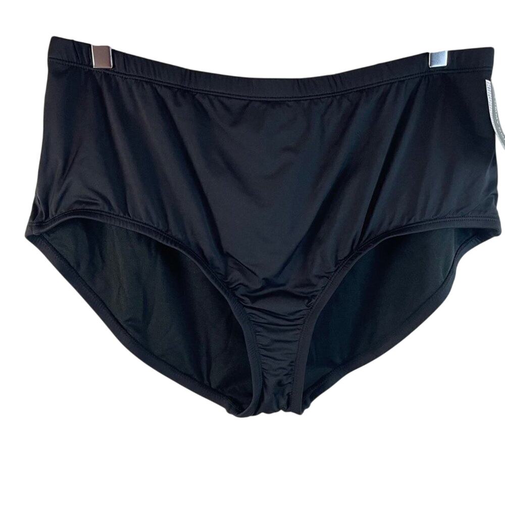 24TH & Ocean Black Swimsuit Bottoms Size 18W NWT